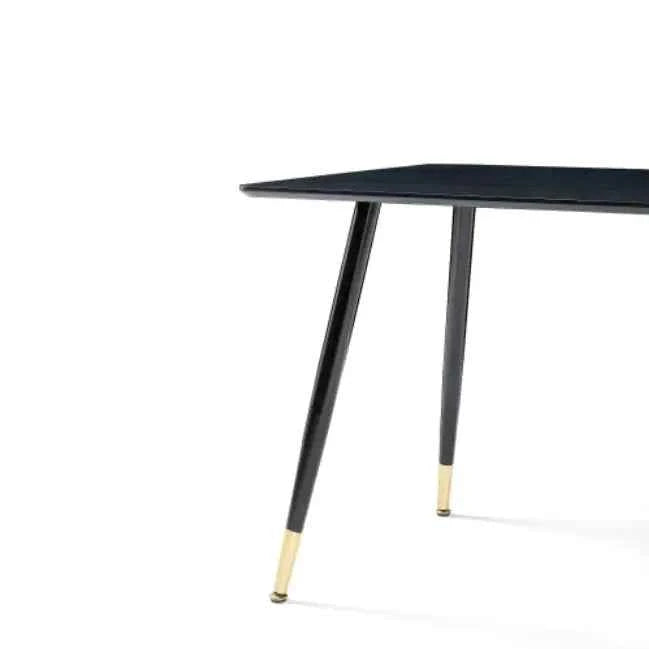 Black Modern MDF Kitchen Dining Table – Smart Home Ready