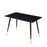 Black Modern MDF Kitchen Dining Table – Smart Home Ready
