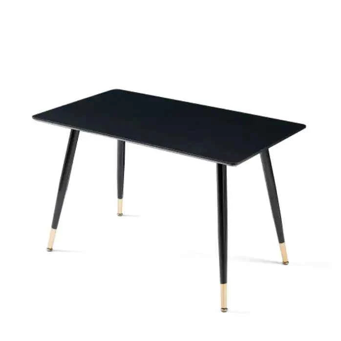 Black Modern MDF Kitchen Dining Table – Smart Home Ready