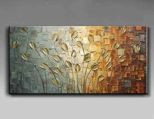 Abstract Leaves Canvas Print – Modern Home Decor Art