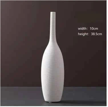 Minimalist White Ceramic Vase – Modern Home Decor Accent