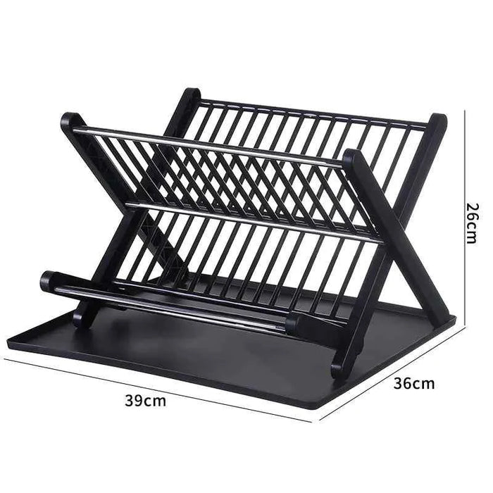 Folding Kitchen Draining Rack – Utensil & Dish Organizer