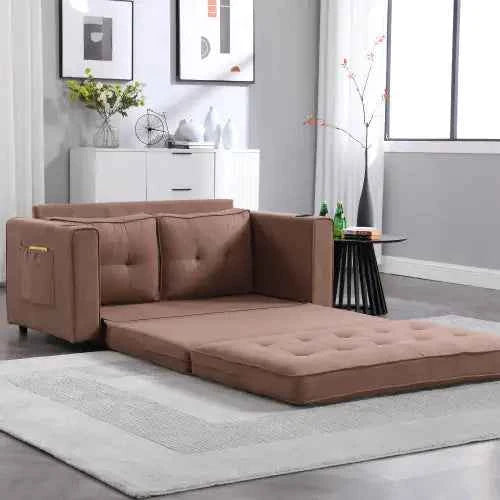 3-in-1 Convertible Futon Sofa – From Seat to Sleep in Seconds